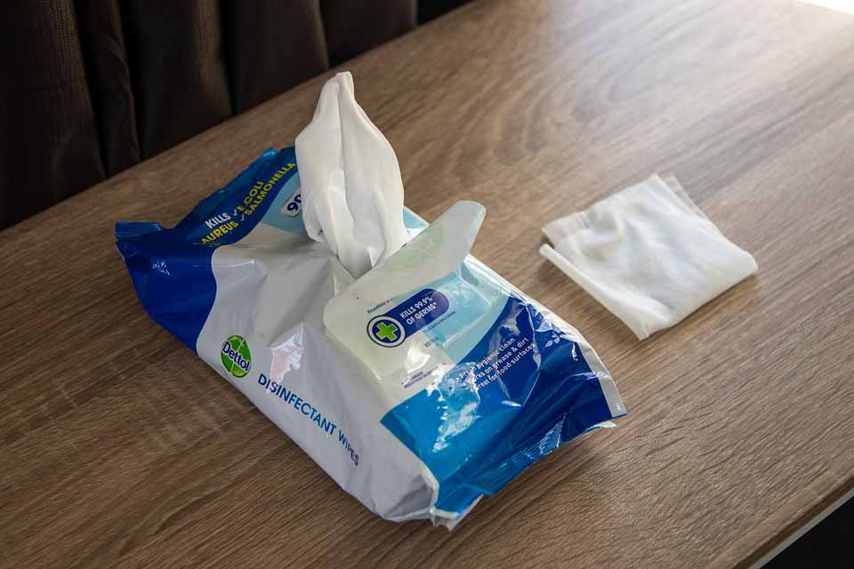 Nonwoven Polyester Disinfectant Wipes 