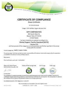 OTCO Certificate page 1